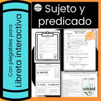 Preview of LA ORACIÓN SUJETO Y PREDICADO Spanish Subject and Predicate Worksheets