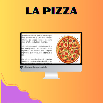 Preview of LA PIZZA: Easy Italian 1-2 reading and writing activity