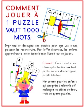 Preview of LA RENTRÉE (1 puzzle vaut 1000 mots)