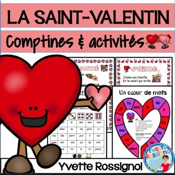 Preview of La Saint-Valentin et l'amitié | French Valentine's Day Poem and activities