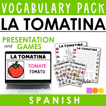 Preview of LA TOMATINA Vocabulary Game Pack - Word Search, Crossword & Bingo