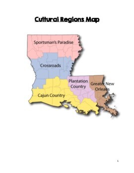 Louisiana's Cultural Regions - Sources by SeauxThankfulFor3rd  TPT