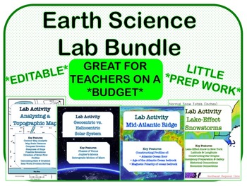 Preview of LAB BUNDLE - Earth Science *EDITABLE*