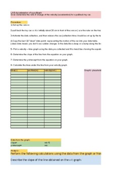 Preview of LAB-Determine the acceleration of a pull-back toy cart