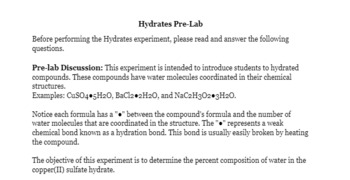 lab assignment 6 virtual lab hydrates
