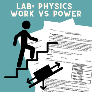 Preview of LAB - Integrated Physics/Chem & Physics - Work vs Power Lab