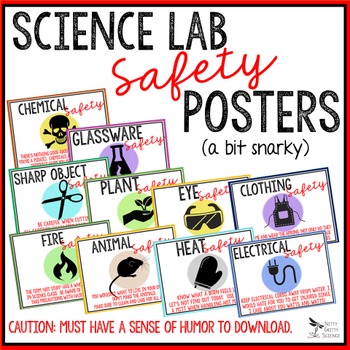Preview of LAB SAFETY POSTERS - Secondary Science (humor)