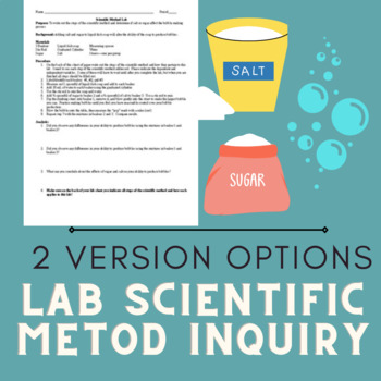 Preview of LAB Scientific Method Inquiry, Bubble Blowing - Engaging - 2 Different Versions!