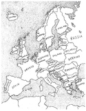LABELED MAP OF EUROPE with BLANK MAP