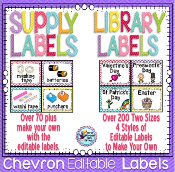 Preview of Classroom Library Labels and Classroom Supplies Labels