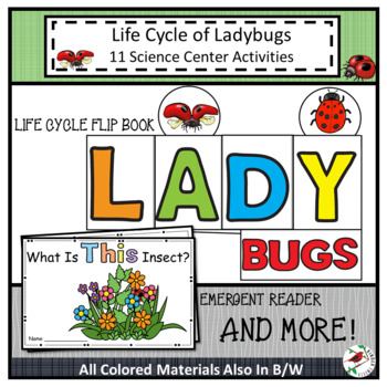 Preview of LADYBUG LIFE CYCLE SCIENCE ACTIVITY RESOURCE CENTERS