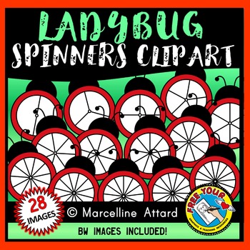 Preview of LADYBUG SPINNERS CLIPART FOR SPRING