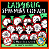 LADYBUG SPINNERS CLIPART FOR SPRING