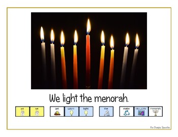 Preview of LAMP AAC book- "Hanukkah" / Chanukah