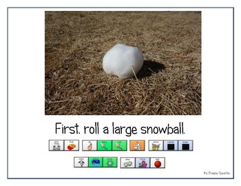 Preview of LAMP AAC book- "How to Build a Snowman"