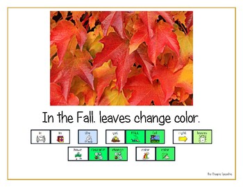 Preview of LAMP AAC book- "In the Fall"