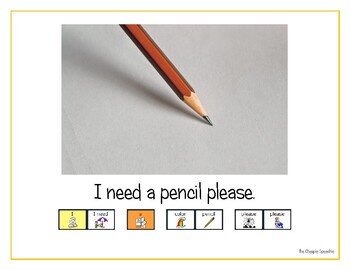 Preview of LAMP AAC book- "School Supplies"