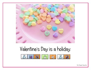 Preview of LAMP AAC book- "Valentine's Day"