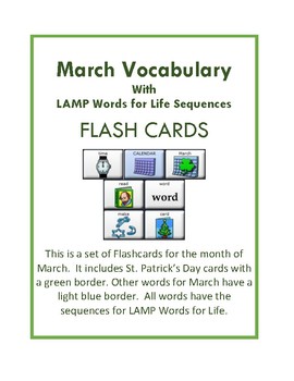 Preview of LAMP - MARCH VOCABULARY - Words for Life - WFL - AAC Device