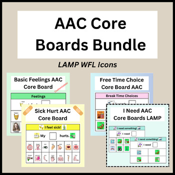 Preview of LAMP WFL Core Board Bundle | AAC | Non-Verbal Limited Verbal | Speech Therapy
