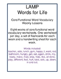 LAMP WFL Core/Functional Word Worksheets and Flashcards