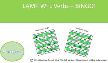 Preview of LAMP WFL - Verb BINGO!