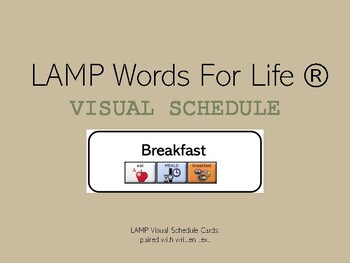 Preview of LAMP Words For Life Visual Schedule