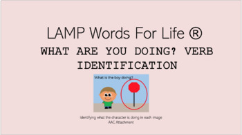 Preview of LAMP Words for Life CORE VERBS Interactive Google Slides