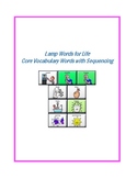 LAMP Words for Life Core Vocabulary Wall Cards with Sequen