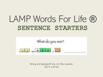 Preview of LAMP Words for Life Sentence Starters