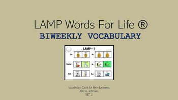 Preview of LAMP Words for Life Vocabulary Cards (First 35 Core Words)
