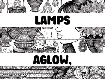 Preview of LAMPS AGLOW, BLESSINGS BESTOW, DIWALI'S GLOW! Diwali Bulletin Board Decor Kit
