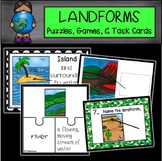 LANDFORMS  Posters, Games, Task Cards and Puzzles