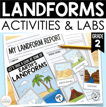 Preview of Landforms and Bodies of Water - Science Resources and Activities for 2nd Grade