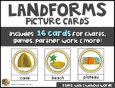LANDFORMS Vocabulary & Picture Cards Social Studies Kinder