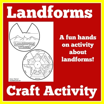 Preview of LANDFORMS | Worksheet Craft Activity Kindergarten 1st 2nd 3rd 4th Grade Science