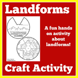LANDFORMS | Worksheet Craft Activity Kindergarten 1st 2nd 