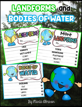 Preview of LANDFORMS and BODIES OF WATER {Flipbooks and Presentations}