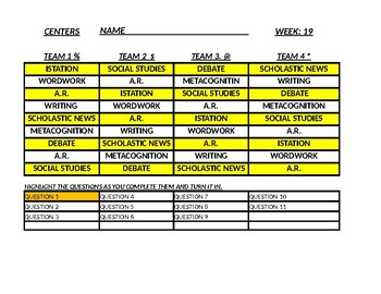 Preview of LANGUAGE ARTS CENTERS 3RD. 4TH. 5TH.