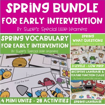 Preview of SPRING LANGUAGE BUNDLE FOR EARLY CHILDHOOD SPECIAL ED AND SPEECH THERAPY