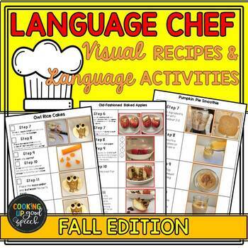 Preview of LANGUAGE CHEF| Fall| Language Skills| Cooking| Visual Recipes