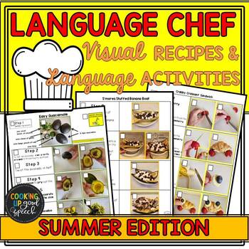 Preview of LANGUAGE CHEF| Summer| Language Skills| Cooking| Visual Recipes