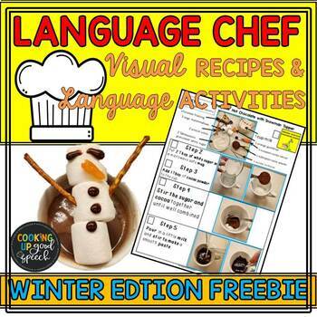 Preview of LANGUAGE CHEF| Winter| Language Skills| Cooking| Visual Recipes| FREE