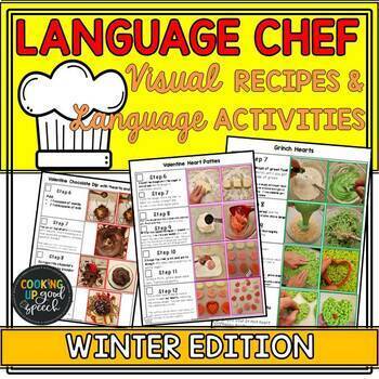 Preview of LANGUAGE CHEF| Winter/Valentine's| Language Skills| Cooking| Visual Recipes