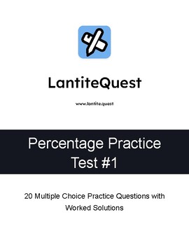 Preview of LANTITE - Percentage Practice Test #1