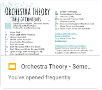 Preview of ORCHESTRA LARGE BUNDLE - Online Interactive CUSTOMIZABLE Music Theory WS for MS