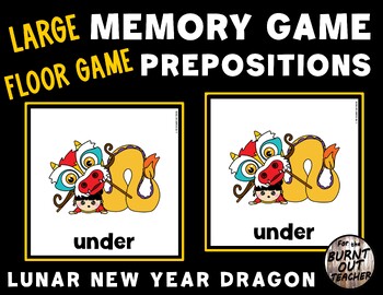 Preview of LARGE FLOOR MEMORY MATCHING PREPOSITIONS POSITIONAL WORDS GAME CHINESE DRAGON