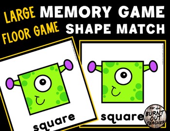 Preview of LARGE MEMORY MATCH FLOOR GAME SHAPE SHAPES MATCHING ALIEN ALIENS OUTER SPACE