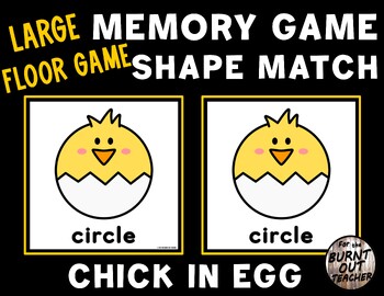 Preview of LARGE MEMORY MATCH FLOOR GAME SHAPE SHAPES MATCHING EASTER CHICK IN EGG FARM