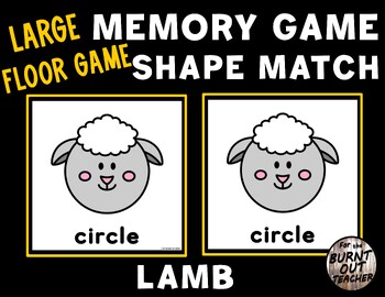 Preview of LARGE MEMORY MATCH FLOOR GAME SHAPE SHAPES MATCHING EASTER LAMB BABY SHEEP FARM